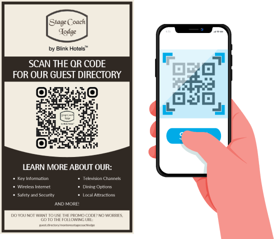 Get a unique Guest Directory URL and customized QR code