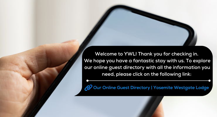 Online Guest Directory URL via SMS